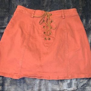 Suede skirt